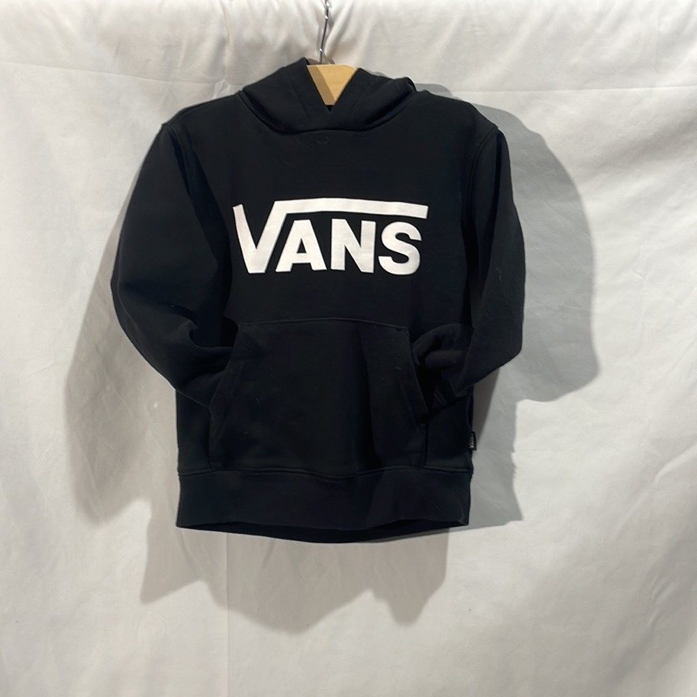 COPY - Vans toddler black pull over hoodie logo spelled out in front size 4T